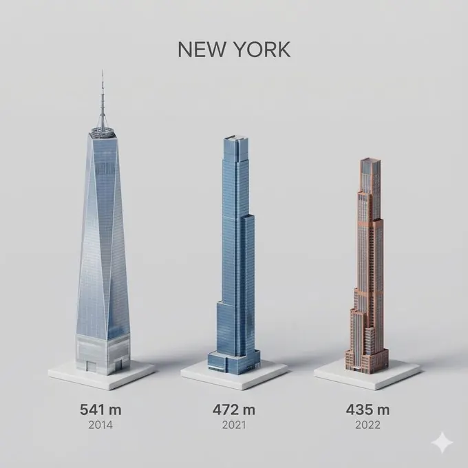 城市高楼3D卡通图 AI 绘图效果图